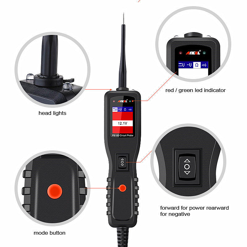 Ancel PB100 Car Battery Tester 12V 24V Power smart safari