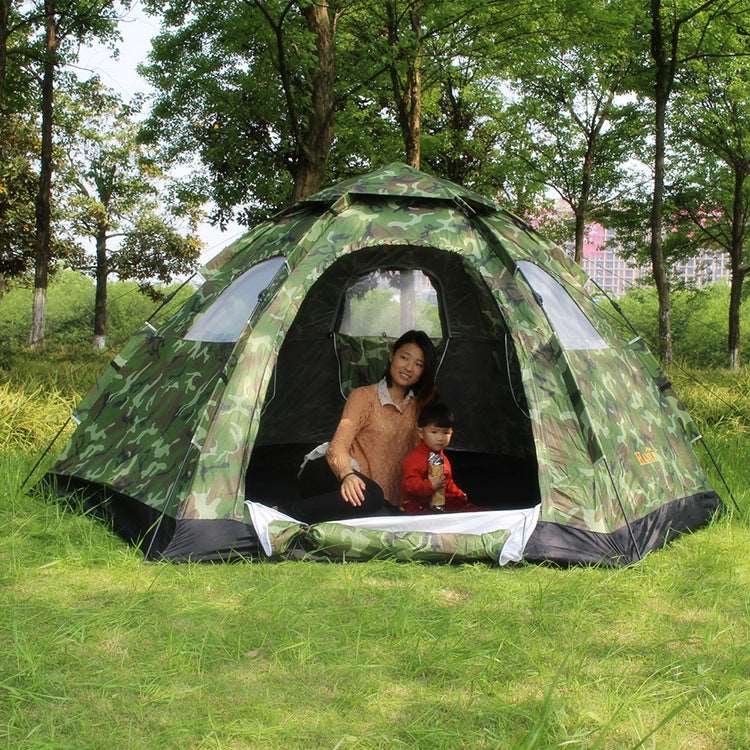 Automatic tent outdoor, 6-8 people, many people, single layer, multi people tent camping, camping trip, factory direct sales smart safari