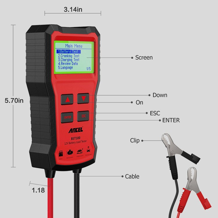 Automobile Battery Tester 12V Battery Detector smart safari