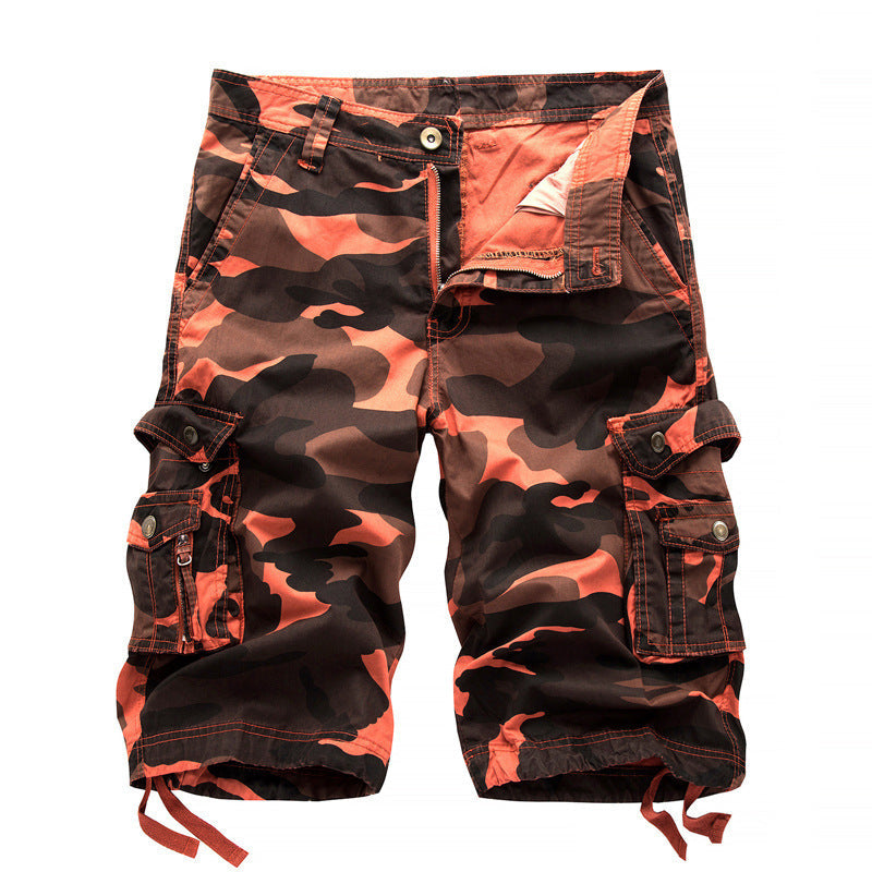 Camo Printed Knee Length Cargo Shorts smart safari