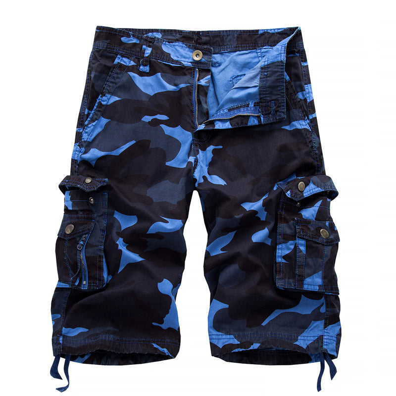 Camo Printed Knee Length Cargo Shorts smart safari