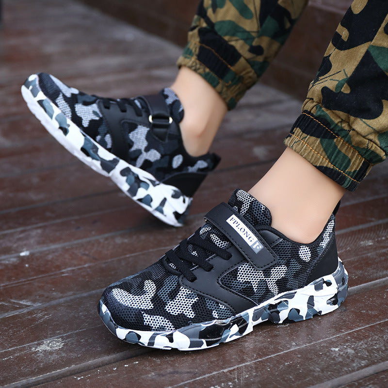 Children's Camo Shoes Light Sports Shoes Soft Bottom smart safari