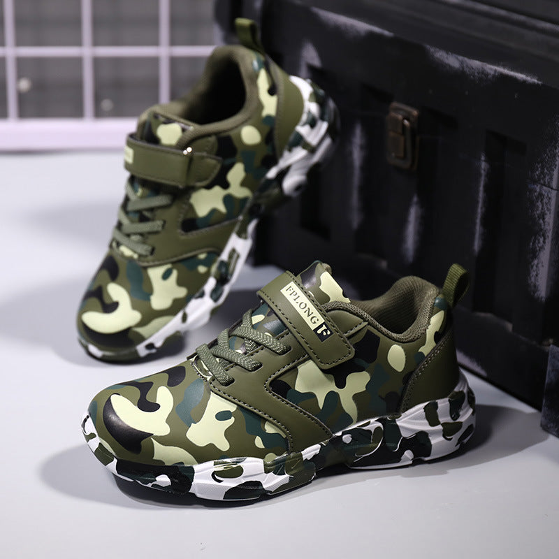 Children's Camo Shoes Light Sports Shoes Soft Bottom smart safari