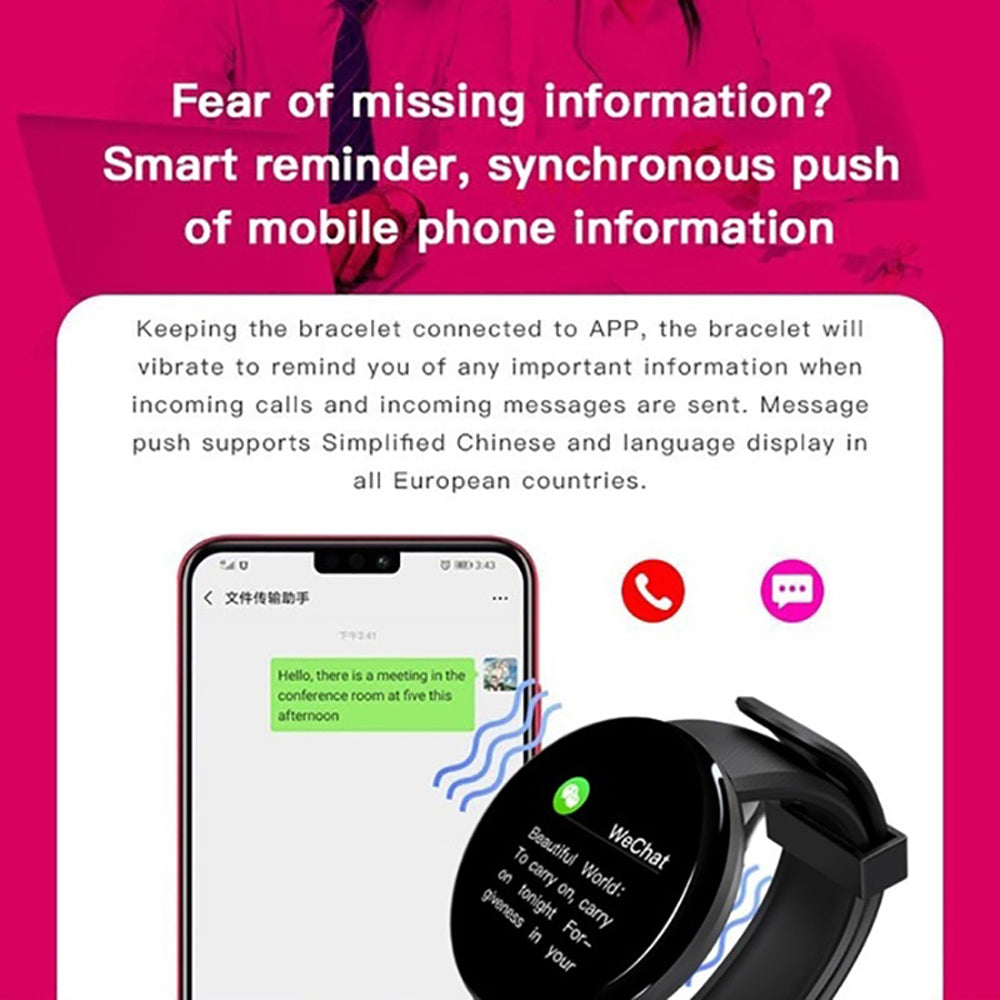 D18 Bluetooth Smart Watch, Men Women Blood Pressure Heart Rate Monitor Smart Watch, Pedometer Sport Tracker Smart Band For Android IOS smart safari