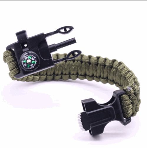 Emergency Paracord Bracelets, Survival Bracelet With Embedded Compass Whistle Survival Fire Starter Scraper Accessories, Suit For Hiking, Camping, Fishing And Hunting smart safari