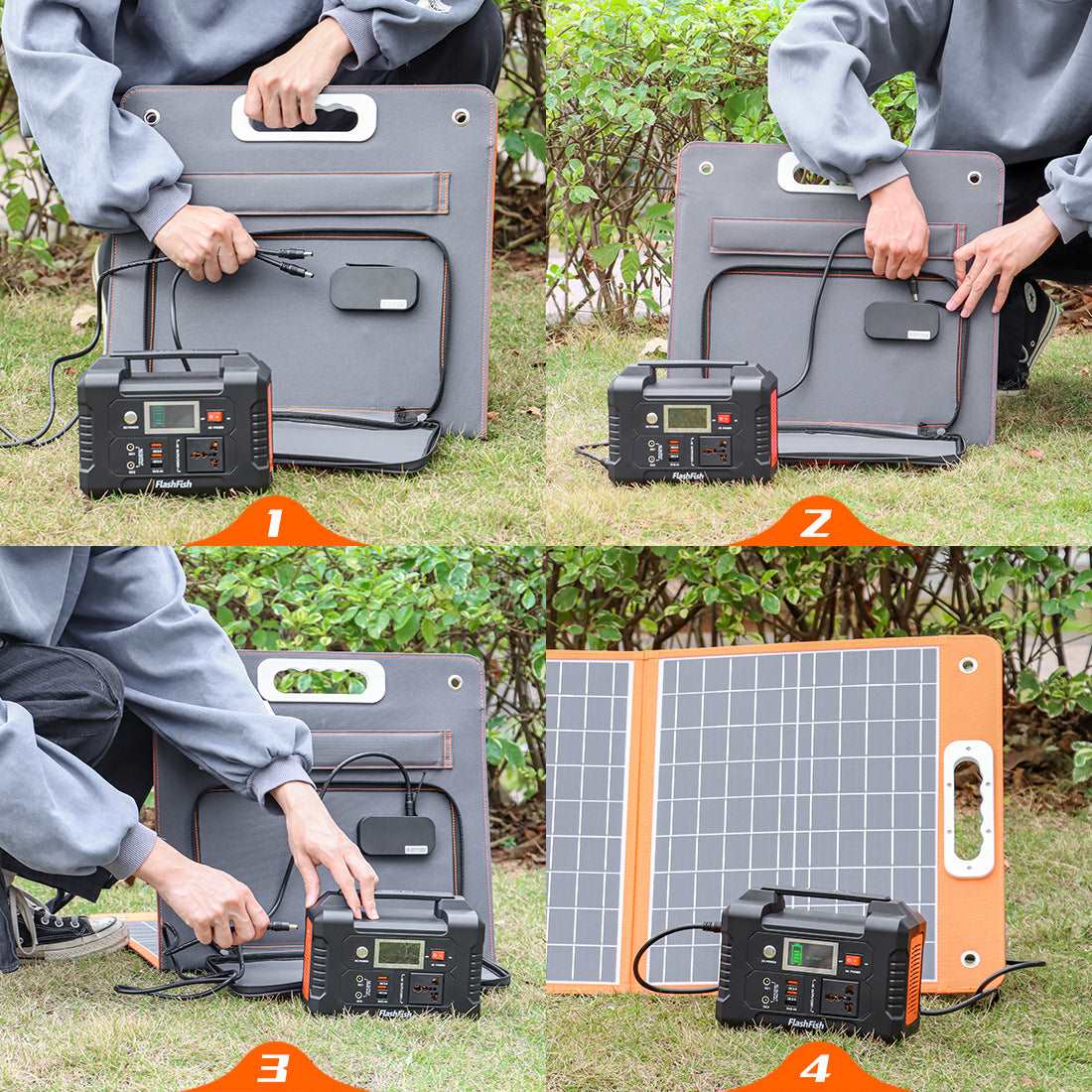 Fast Charge Home Outdoor Camping Folding Portable Solar Panel smart safari