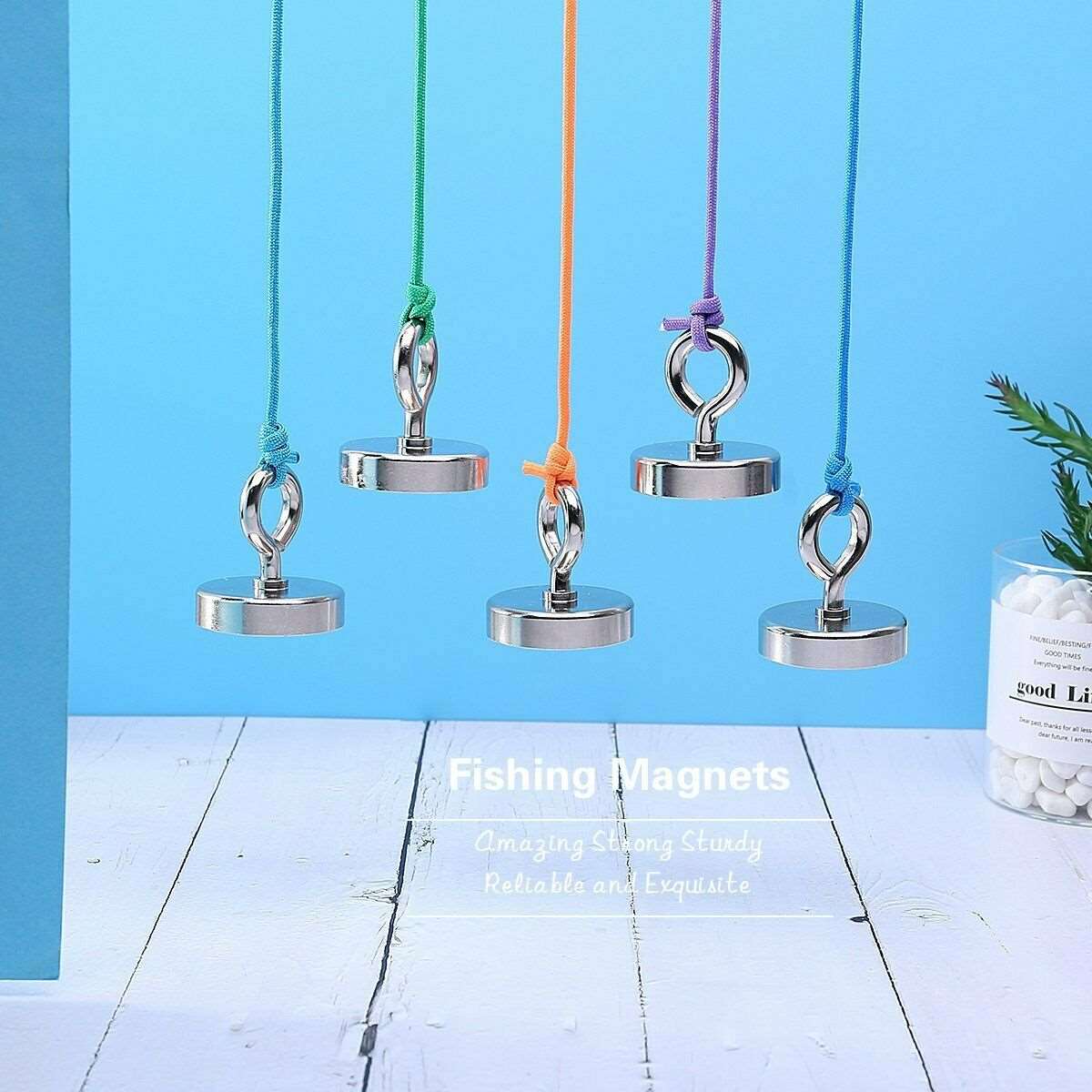 Fishing Magnet with Lifting Ring Magnetic Retrieving Lake Treasure Hunt Collects smart safari