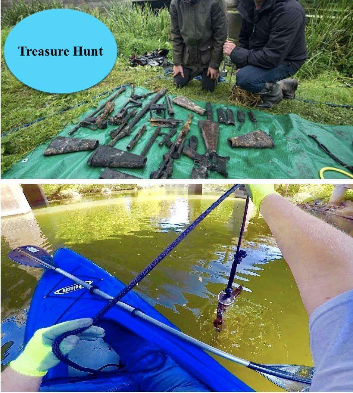 Fishing Magnet with Lifting Ring Magnetic Retrieving Lake Treasure Hunt Collects smart safari