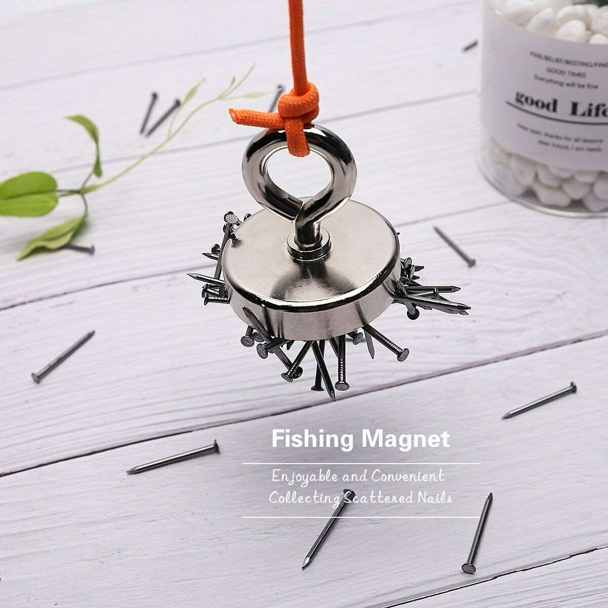 Fishing Magnet with Lifting Ring Magnetic Retrieving Lake Treasure Hunt Collects smart safari