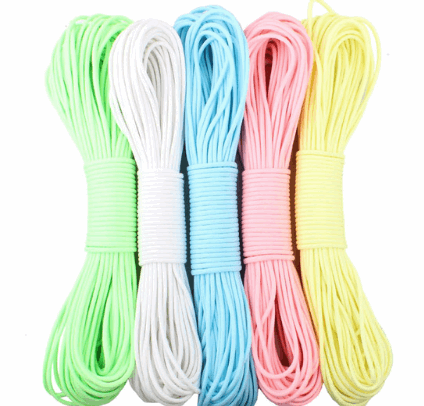 Luminous 9-core luminous rope Camping outdoor safety equipment special rope 9-cell umbrella rope smart safari