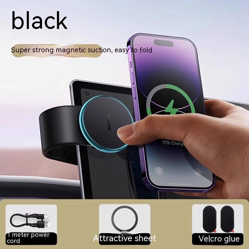 Magnetic Bendable Car Mobile Phone Holder Wireless Charger Phone Holder 15W Car Dash Mount Compatible With Phone smart safari