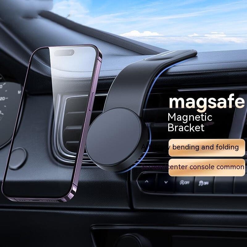 Magnetic Bendable Car Mobile Phone Holder Wireless Charger Phone Holder 15W Car Dash Mount Compatible With Phone smart safari