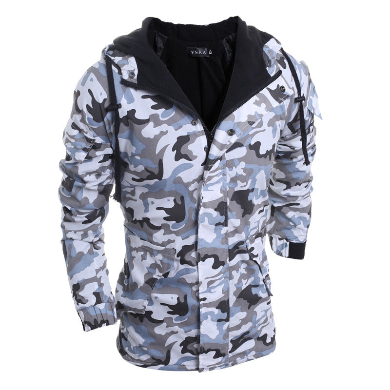 Men's Camo Hooded Thermal Padded Jacket smart safari