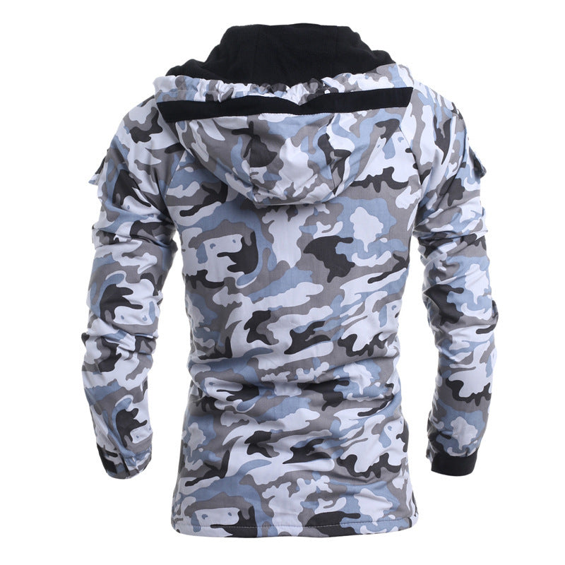 Men's Camo Hooded Thermal Padded Jacket smart safari