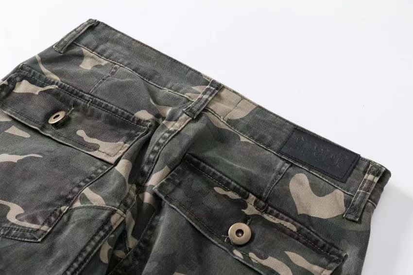 Men's Trendy Pocket Slim Camo Cargo Pants smart safari