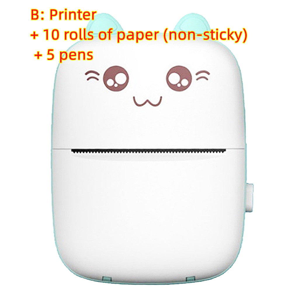 Mini Printer Portable Mini Bluetooth WiFi New Wrong Printer Mobile Phone Photo Title Note Hot Print Pocket Student Error Label Printer smart safari