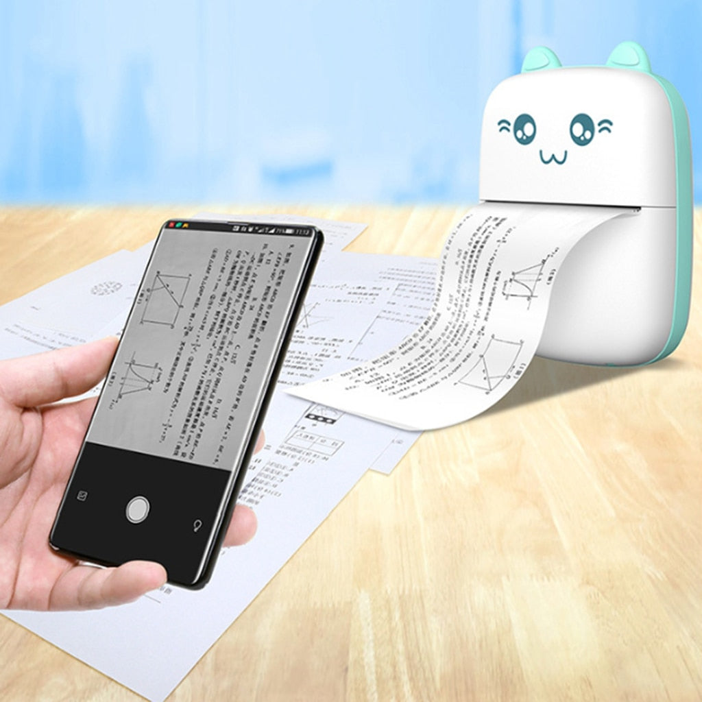 Mini Printer Portable Mini Bluetooth WiFi New Wrong Printer Mobile Phone Photo Title Note Hot Print Pocket Student Error Label Printer smart safari