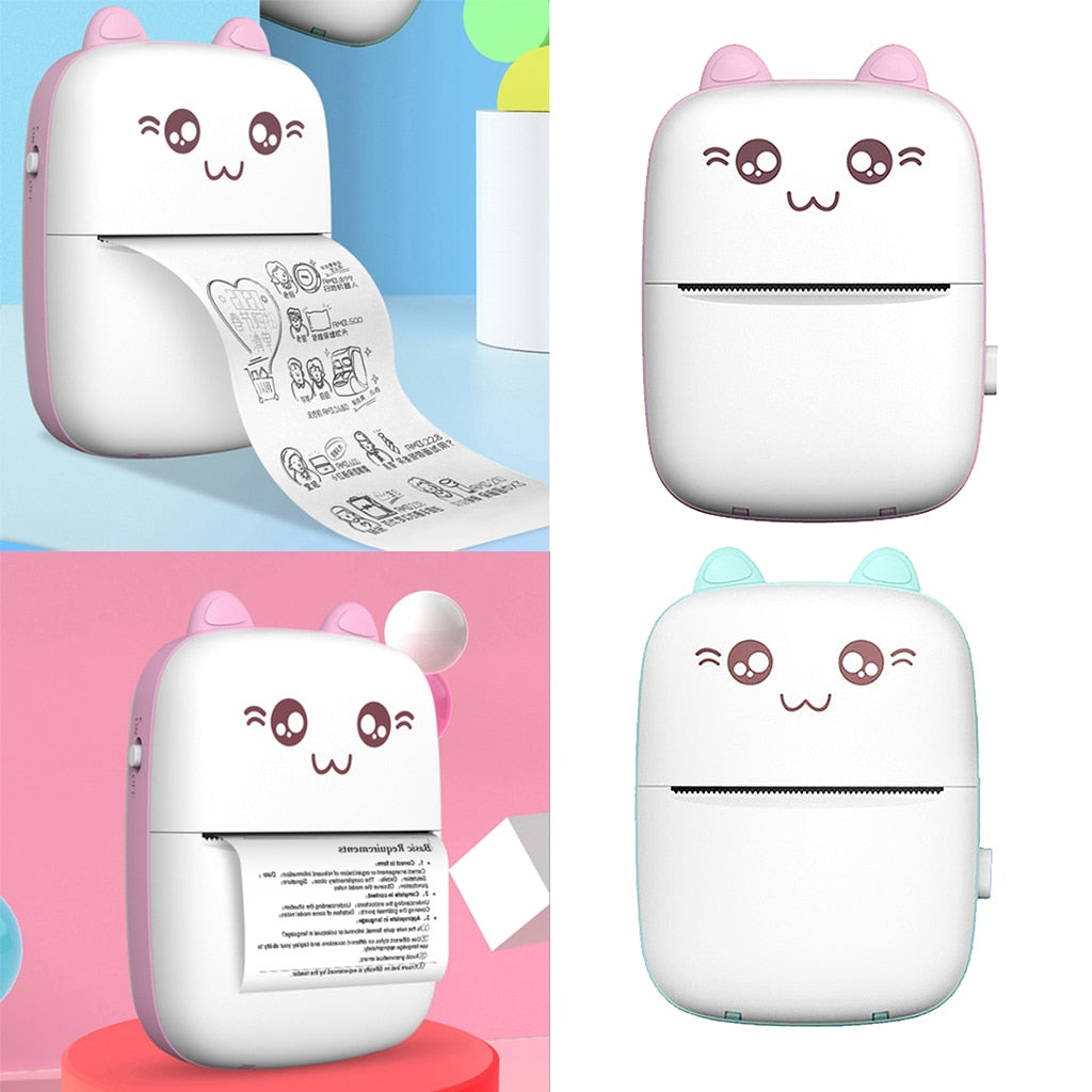 Mini Printer Portable Mini Bluetooth WiFi New Wrong Printer Mobile Phone Photo Title Note Hot Print Pocket Student Error Label Printer smart safari