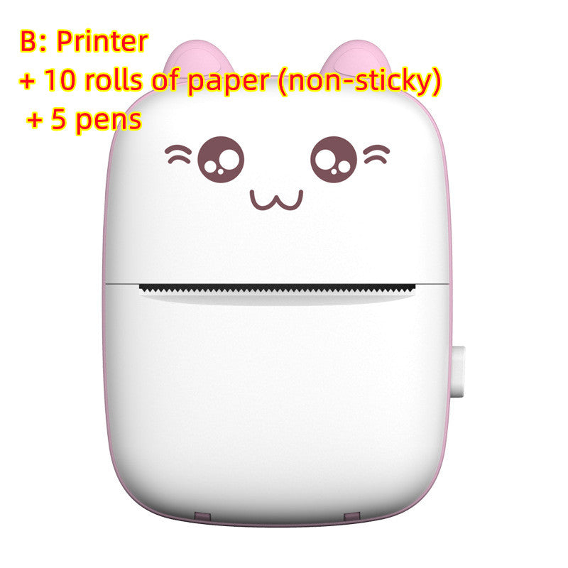 Mini Printer Portable Mini Bluetooth WiFi New Wrong Printer Mobile Phone Photo Title Note Hot Print Pocket Student Error Label Printer smart safari