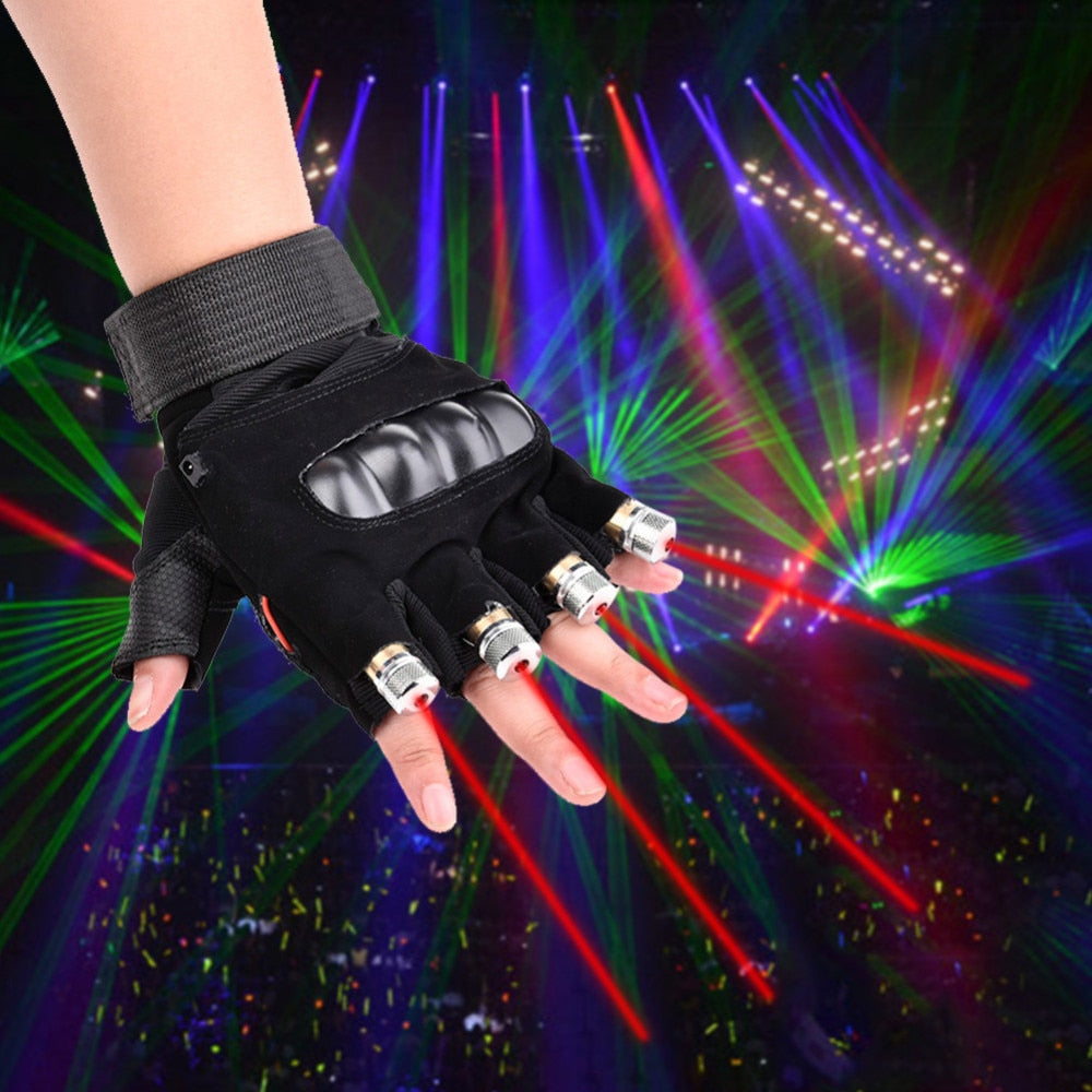 Stage Show  Red Green Laser Gloves smart safari