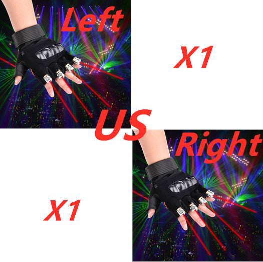 Stage Show  Red Green Laser Gloves smart safari