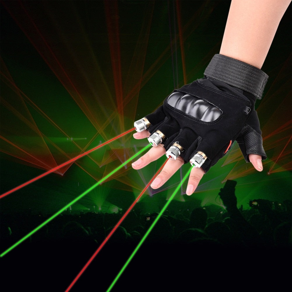 Stage Show  Red Green Laser Gloves smart safari