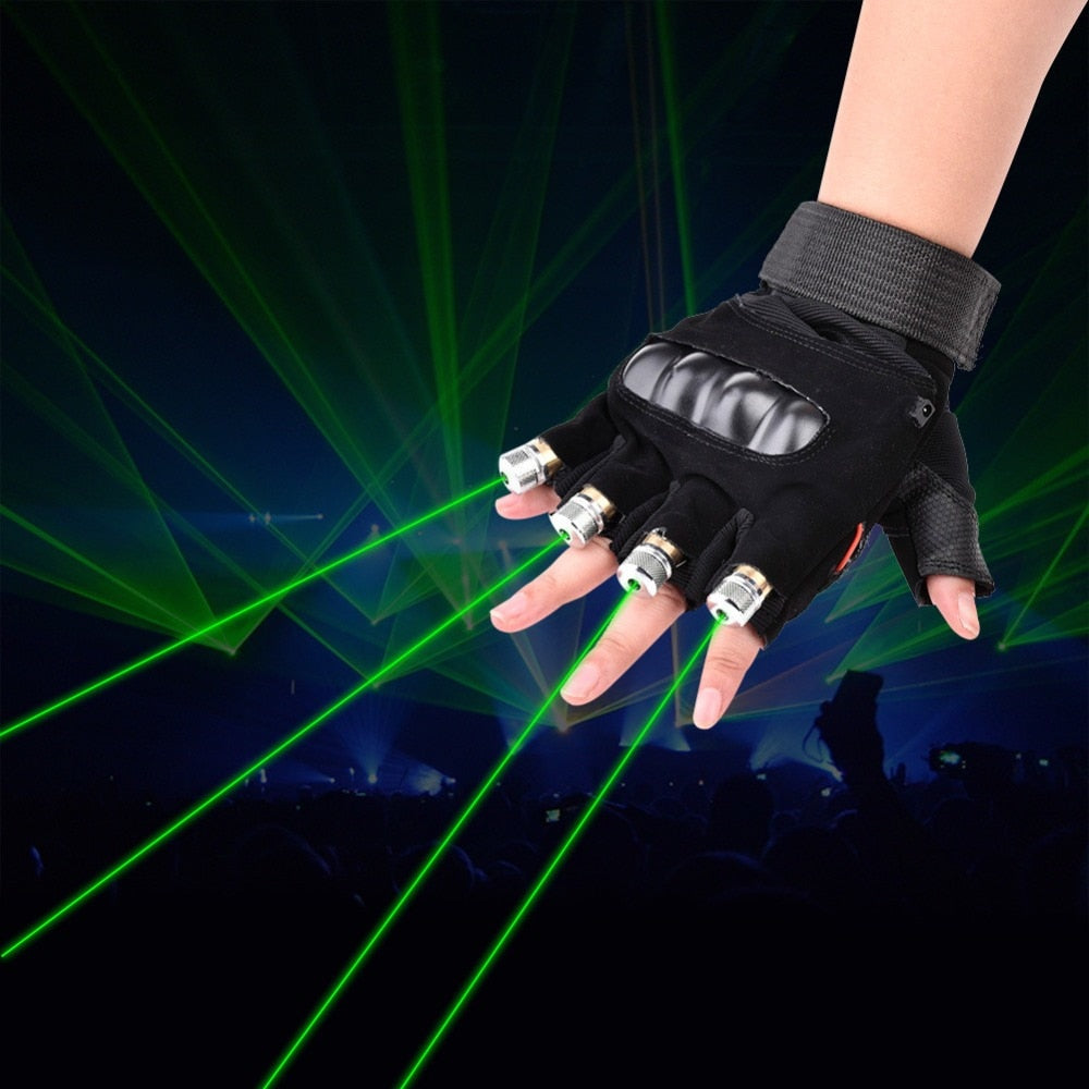 Stage Show  Red Green Laser Gloves smart safari