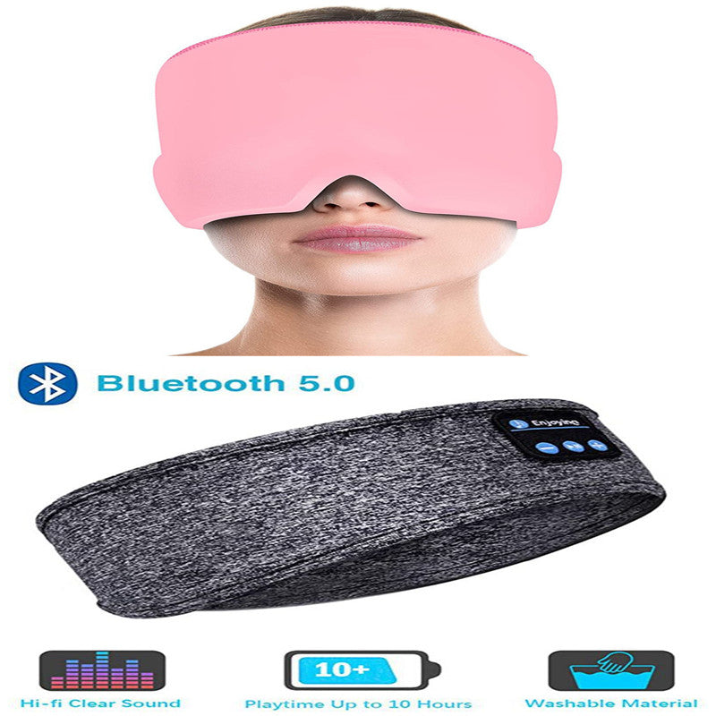 Wireless Bluetooth Sleeping Headphones Headband Thin Soft Elastic Comfortable Music Ear Phones Eye Mask For Side Sleeper Sports smart safari