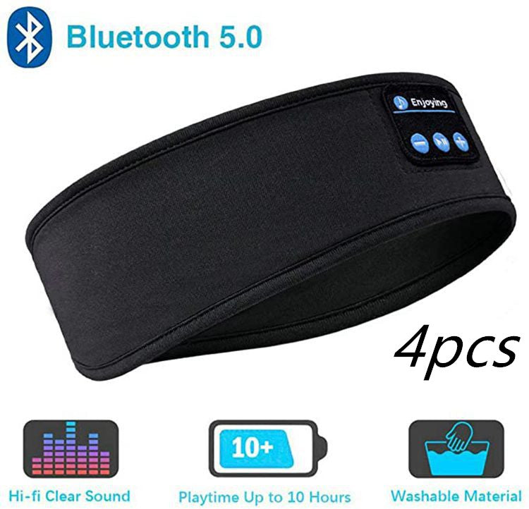 Wireless Bluetooth Sleeping Headphones Headband Thin Soft Elastic Comfortable Music Ear Phones Eye Mask For Side Sleeper Sports smart safari