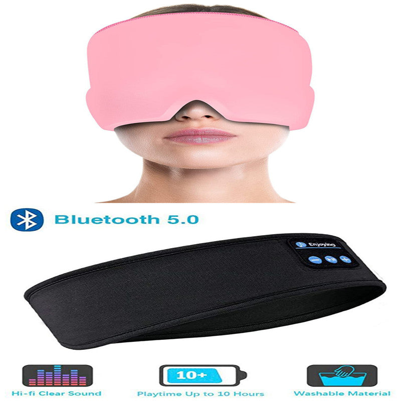 Wireless Bluetooth Sleeping Headphones Headband Thin Soft Elastic Comfortable Music Ear Phones Eye Mask For Side Sleeper Sports smart safari