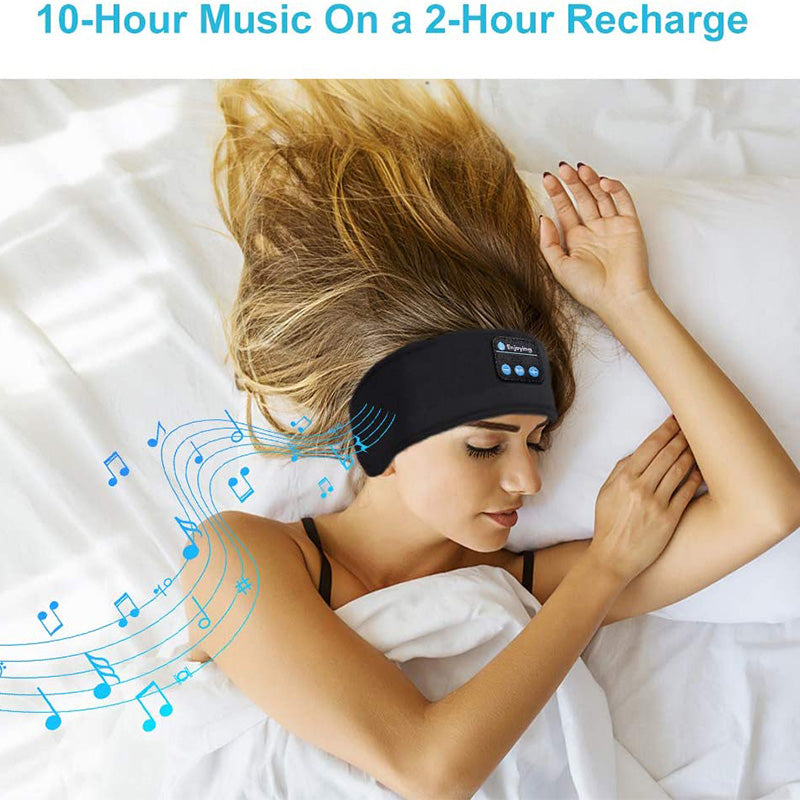 Wireless Bluetooth Sleeping Headphones Headband Thin Soft Elastic Comfortable Music Ear Phones Eye Mask For Side Sleeper Sports smart safari