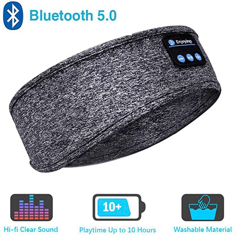 Wireless Bluetooth Sleeping Headphones Headband Thin Soft Elastic Comfortable Music Ear Phones Eye Mask For Side Sleeper Sports smart safari