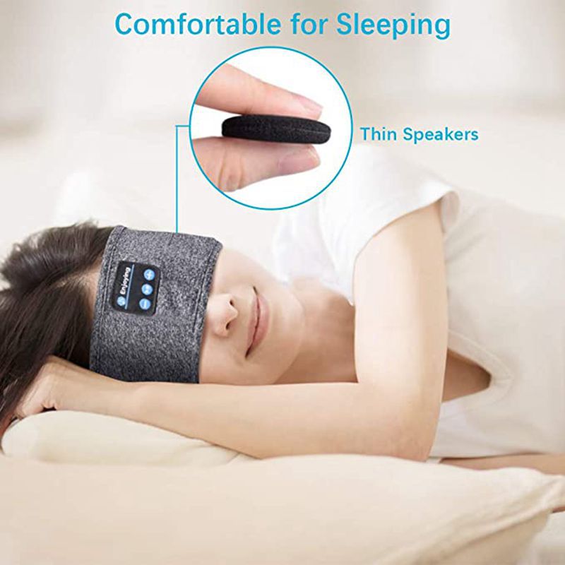 Wireless Bluetooth Sleeping Headphones Headband Thin Soft Elastic Comfortable Music Ear Phones Eye Mask For Side Sleeper Sports smart safari