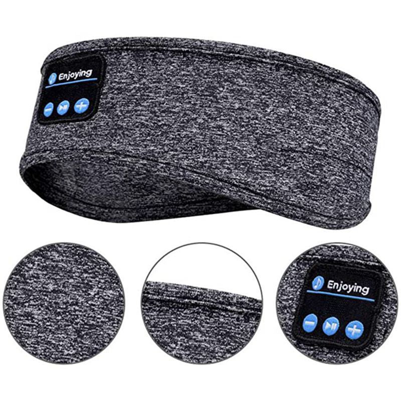 Wireless Bluetooth Sleeping Headphones Headband Thin Soft Elastic Comfortable Music Ear Phones Eye Mask For Side Sleeper Sports smart safari