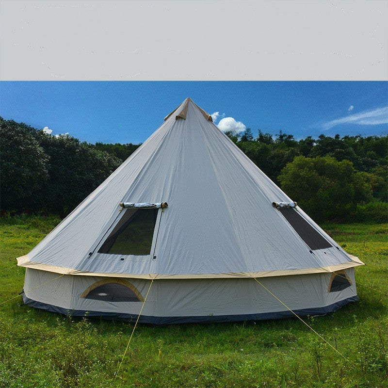 Yurt Tent Outdoor Camping Pyramid Chimney Sunscreen smart safari