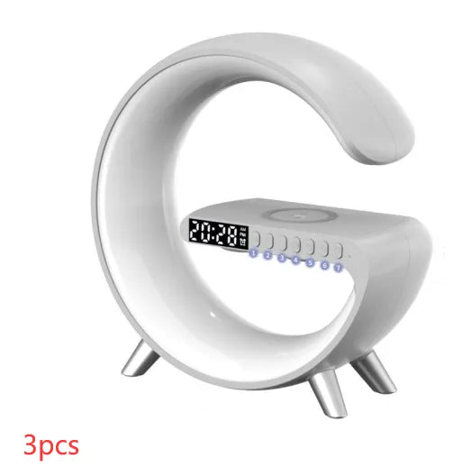 2023 New Intelligent G Shaped LED Lamp Bluetooth Speake Wireless Charger Atmosphere Lamp App Control For Bedroom Home Decor smart safari