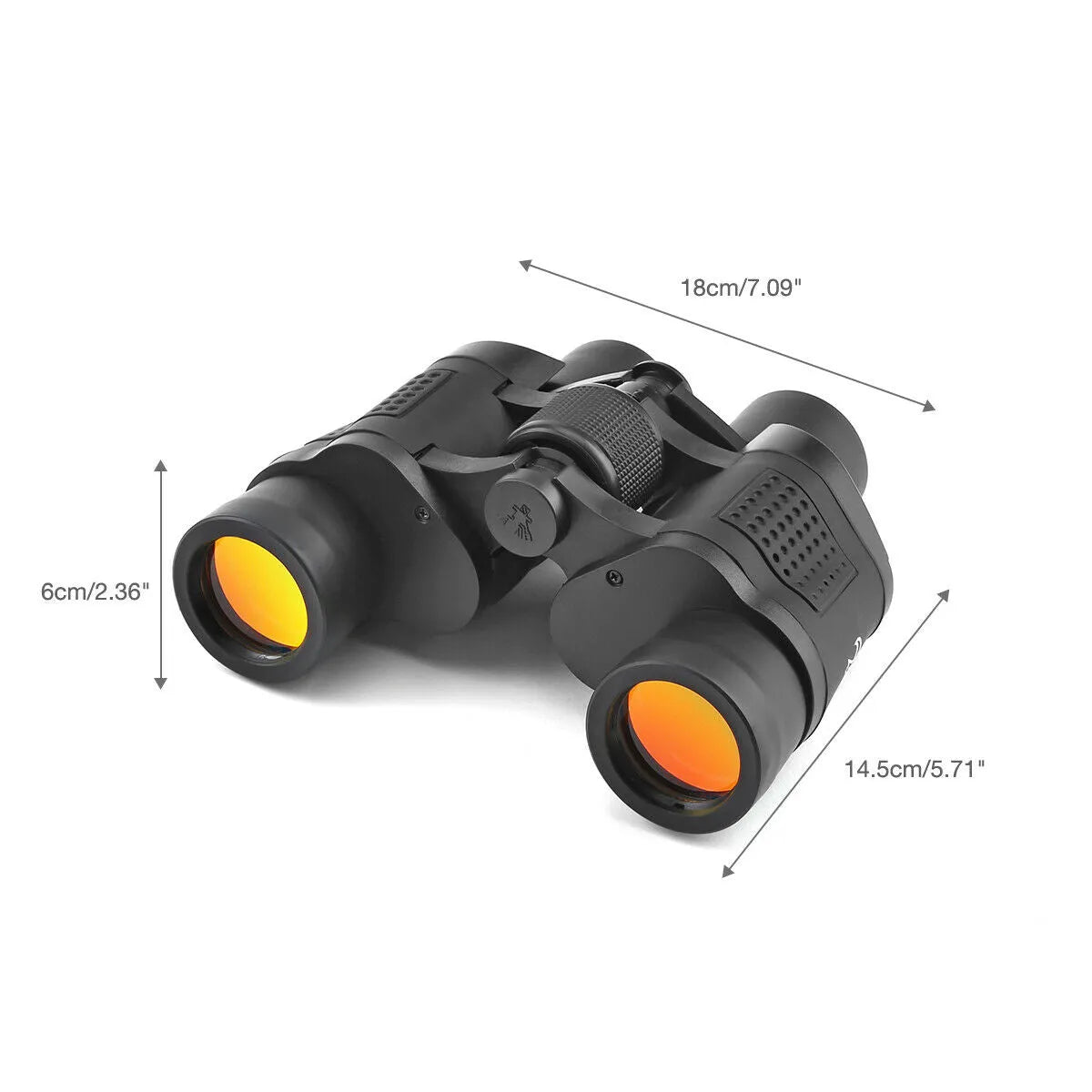 60x60 High Power Binoculars With Coordinates Portable Telescope LowLight Night Vision For Hunting Sports Travel Sightseeing smart safari